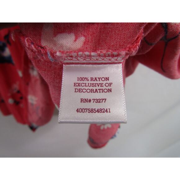 So Heritage Peach Floral Mini Dress sz L Strappy Flowy Boho Cottagecore Fairy - Picture 9 of 12